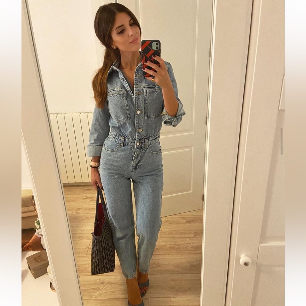 Zara Blue Denim Jumpsuit - Picture 12 of 16